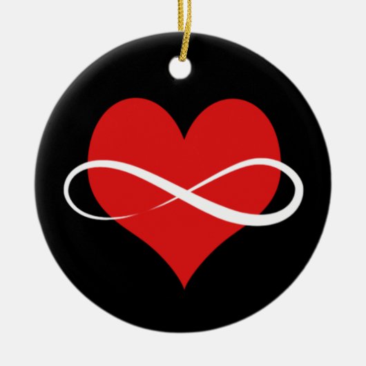 Infinite hart keramisch ornament (Voorkant)