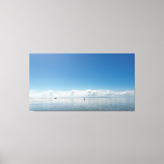 Infinite Horizon: Minimalist Seascape at Acupe Coa Canvas Afdruk