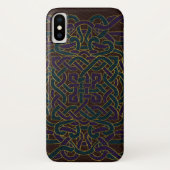 Infinite Keltische Knot Pattern op Leather Case-Mate iPhone Case (Achterkant)