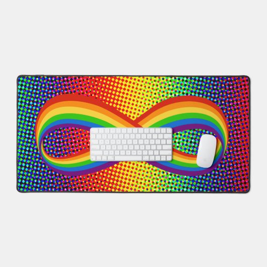 Infinite liefdessymbool regenboogkleuren Oneindigh Bureaumat (Keyboard & Muis)