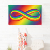 Infinite liefdessymbool regenboogkleuren Oneindigh Spandoek (Insitu)