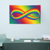 Infinite liefdessymbool regenboogkleuren Oneindigh Spandoek (Beurs)