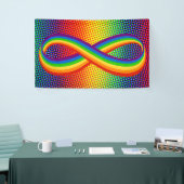 Infinite liefdessymbool regenboogkleuren Oneindigh Spandoek (Beurs)