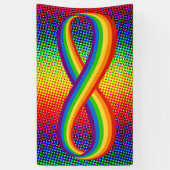 Infinite liefdessymbool regenboogkleuren Oneindigh Spandoek (Verticaal)