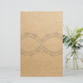 Infinite Love Dog Paw Print Briefpapier (Staand voorkant)