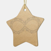 Infinite Love Dog Paw Print Keramisch Ornament (Links)