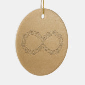 Infinite Love Dog Paw Print Keramisch Ornament (Rechts)