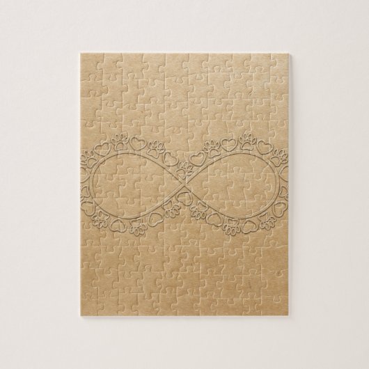 Infinite Love Dog Paw Print Legpuzzel (Verticaal)