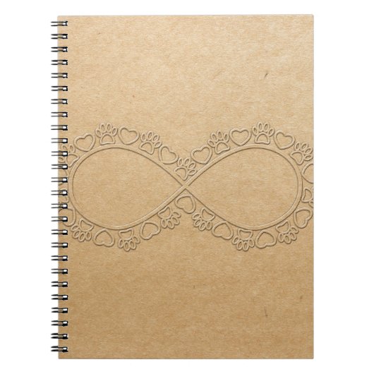 Infinite Love Dog Paw Print Notitieboek (Voorkant)