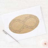 Infinite Love Dog Paw Print Ovale Sticker (Envelop)