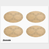 Infinite Love Dog Paw Print Ovale Sticker (Vel)