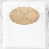 Infinite Love Dog Paw Print Ovale Sticker (Tas)