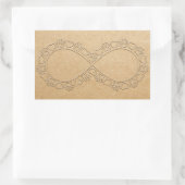 Infinite Love Dog Paw Print Rechthoekige Sticker (Tas)