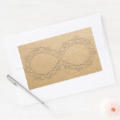 Infinite Love Dog Paw Print Rechthoekige Sticker (Envelop)