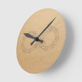 Infinite Love Dog Paw Print Ronde Klok (Hoek)