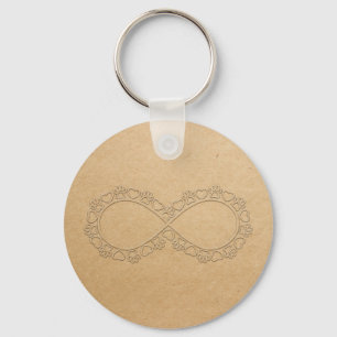 Infinite Love Dog Paw Print Sleutelhanger