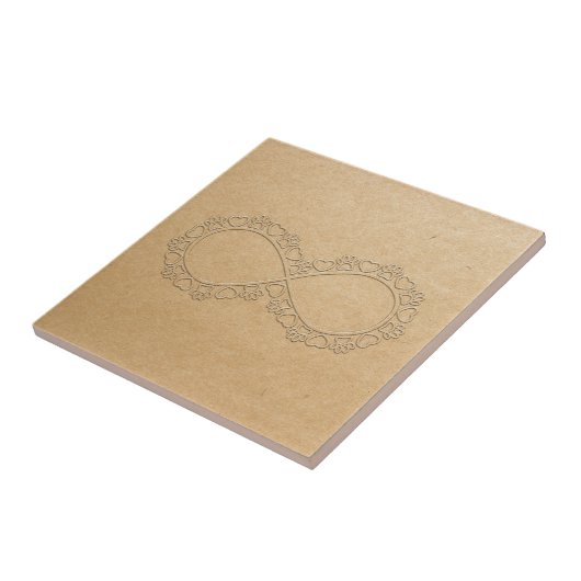 Infinite Love Dog Paw Print Tegeltje (Zijkant)