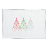 Infinite Love Kerstboom - Red, Green, Silver Kussensloop (Achterkant-Links)