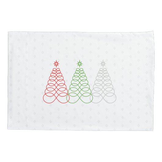 Infinite Love Kerstboom - Red, Green, Silver Kussensloop (Achterkant-Links)