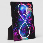 Infinite LOVE kleurrijk en flauw Fotoplaat (Zijkant)