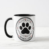 Infinite Love Paw Print Pet Memorial Mug Mok (Links)