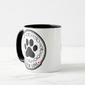 Infinite Love Paw Print Pet Memorial Mug Mok (Voorkant links)