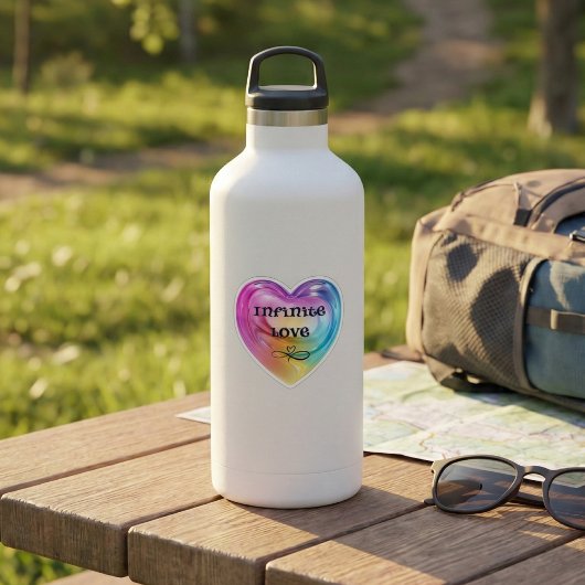 Infinite Love Rainbow Heart Die-Cut Sticker