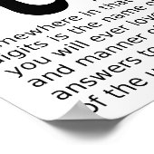 Infinite Pi Answers Funny Poster (Hoek)