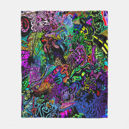 Infinite Psychedelic Rainbow Dimensions Poster Art Fleece Deken