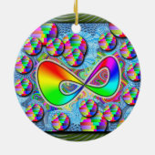 Infinite Rainbows Keramisch Ornament (Achterkant)