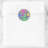 Infinite regenboogspieren ticker ronde sticker (Tas)