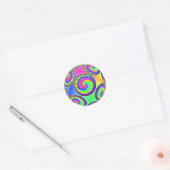 Infinite regenboogspieren ticker ronde sticker (Envelop)