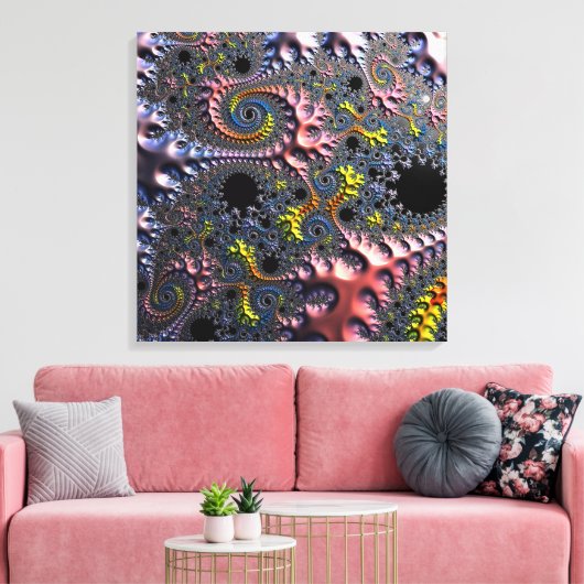 Infinite Spiral Realms Canvas Afdruk (Insitu (Woonkamer))