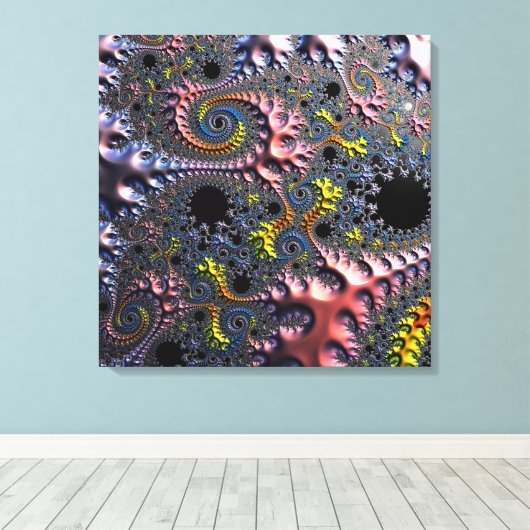Infinite Spiral Realms Canvas Afdruk (Insitu (Houten vloer))