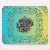 Infinite Splendor – Groene Mehndi Bloemen Ontwerp Muismat (Voorkant)