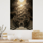 Infinite Staircase Grand Architecture Poster (Keuken)