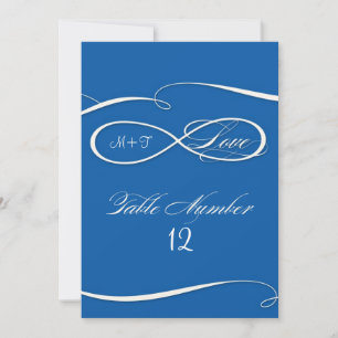 Infinite symbool teken Infinite Love Table Numbers Kaart