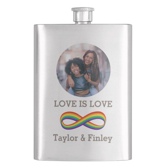 Infinite symbool voor regenboogliefde Aangepaste h Flacon (Voorkant)