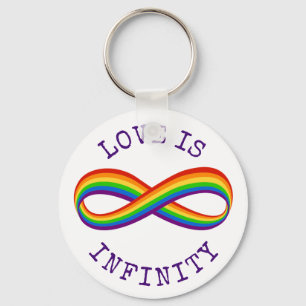 Infinite symbool voor regenboogliefde Aangepaste h Sleutelhanger