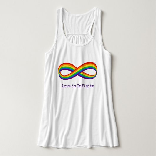 Infinite symbool voor regenboogliefde Aangepaste h Tanktop (Design voorkant)