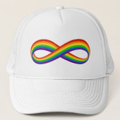 Infinite symbool voor regenboogliefde Aangepaste h Trucker Pet (Voorkant)