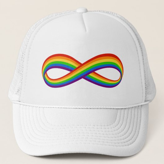 Infinite symbool voor regenboogliefde Aangepaste h Trucker Pet (Voorkant)