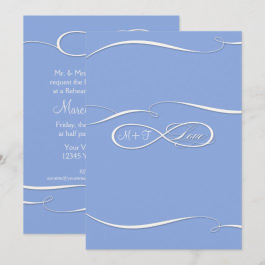 Infinite symboolesteken Infinite Love Wedding Set Kaart (Voorkant / Achterkant)
