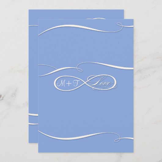 Infinite symboolesteken Infinite Love Wedding Set Kaart (Voorkant / Achterkant)