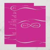 Infinite symboolesteken Infinite Love Wedding Set Menu (Voorkant / Achterkant)