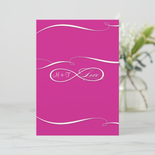 Infinite symboolesteken Infinite Love Wedding Set Menu (Staand voorkant)