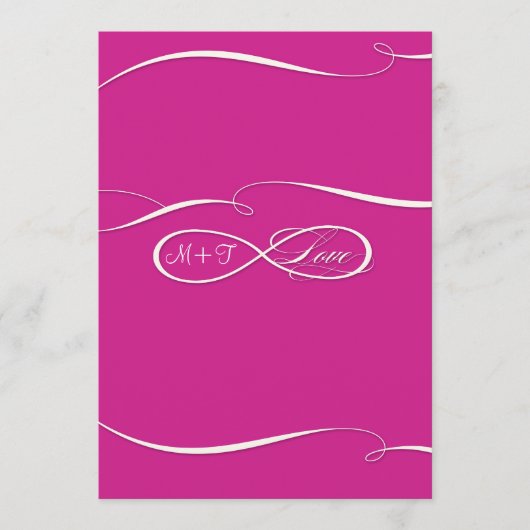 Infinite symboolesteken Infinite Love Wedding Set Menu (Voorkant)