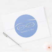 Infinite symboolesteken Infinite Love Wedding Set Ronde Sticker (Envelop)