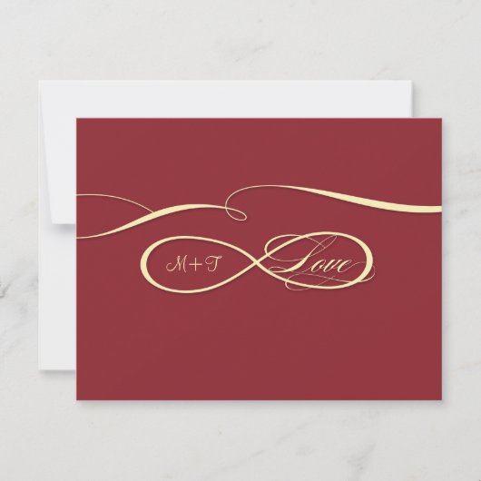 Infinite symboolesteken Infinite Love Wedding Set RSVP Kaartje (Voorkant)