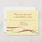 Infinite symboolesteken Infinite Love Wedding Set RSVP Kaartje (Achterkant)
